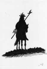 Red Indian Silhouette